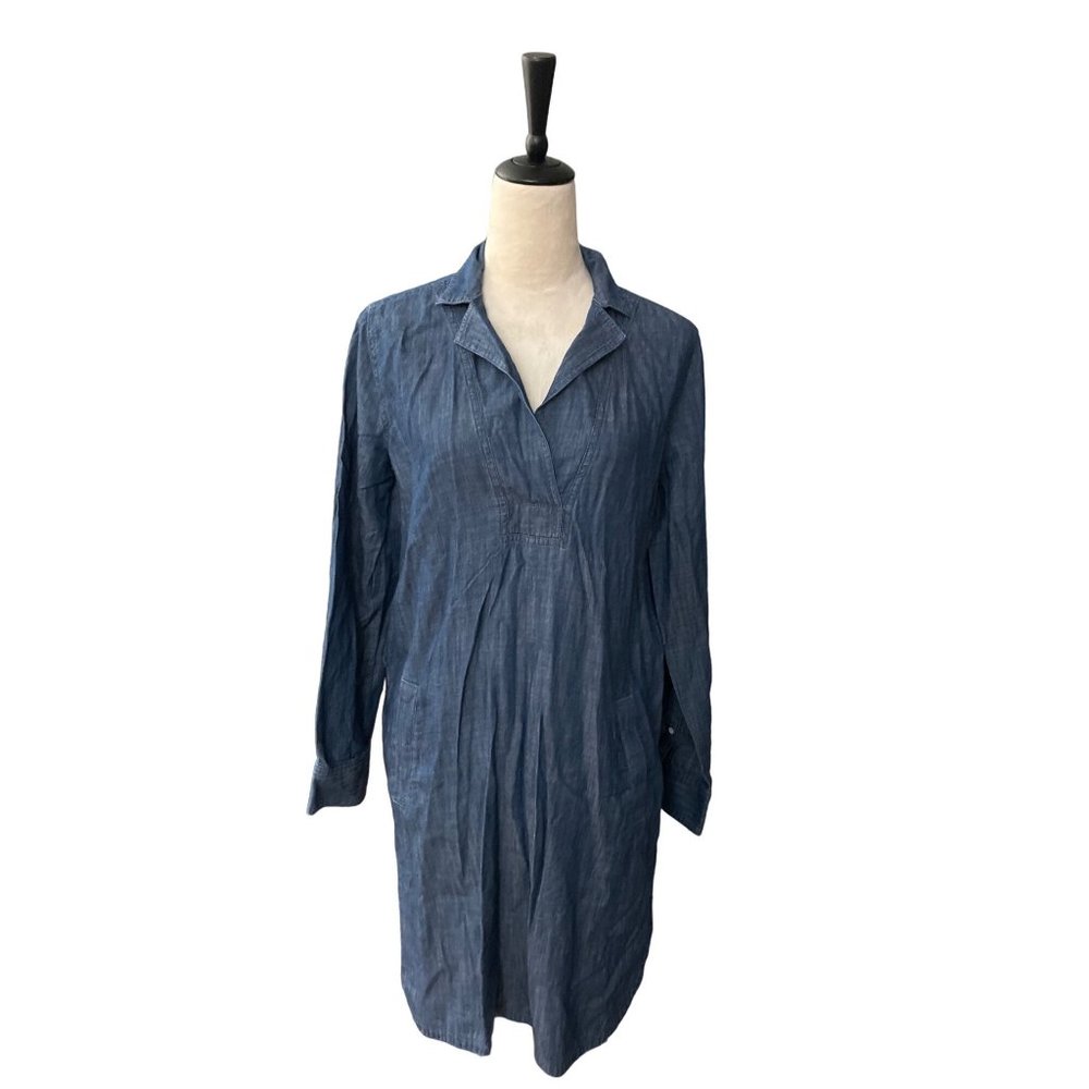 Loft Denim Jean Cotton Silk Blend Short Dress